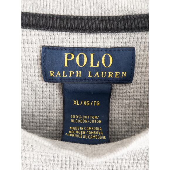 Polo Ralph Lauren Thermal Long Sleeve Gray Shirt XL - Picture 4 of 4